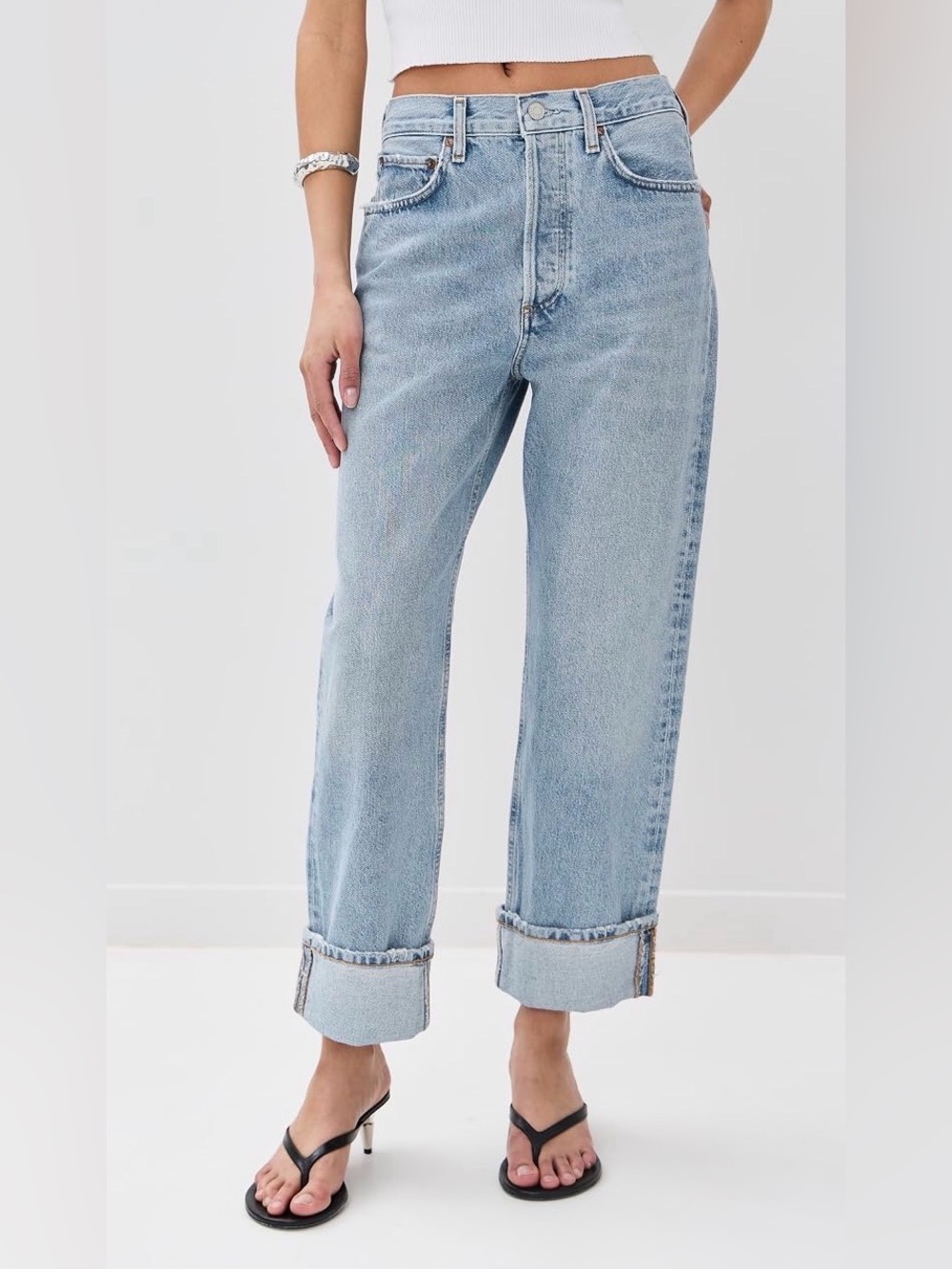 Agolde Fran Low Slung Easy Straight Jeans